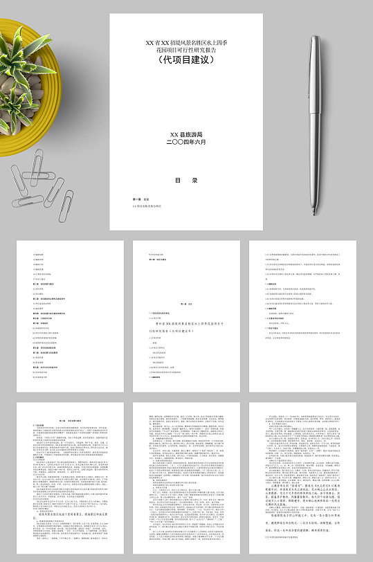 XX省XX招堤风景名胜区水上四季花园项目可行性研究报告WORD