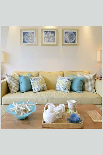 美式温馨大户型客厅沙发图片