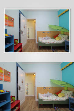 蓝色儿童房装修设计图片