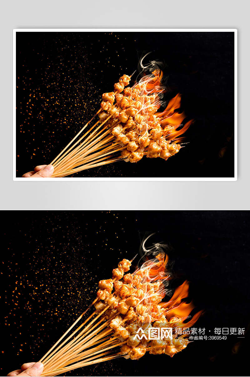 鲜香烤串烧烤图片素材