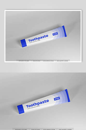 英文字母牙膏牙刷洗漱用品样机