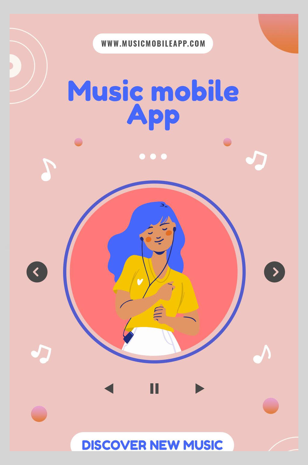 女生听音乐音乐海报素材