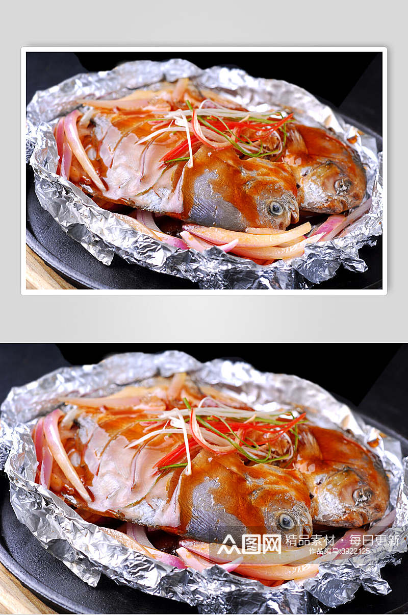 鲜香锡纸烤鱼图片素材