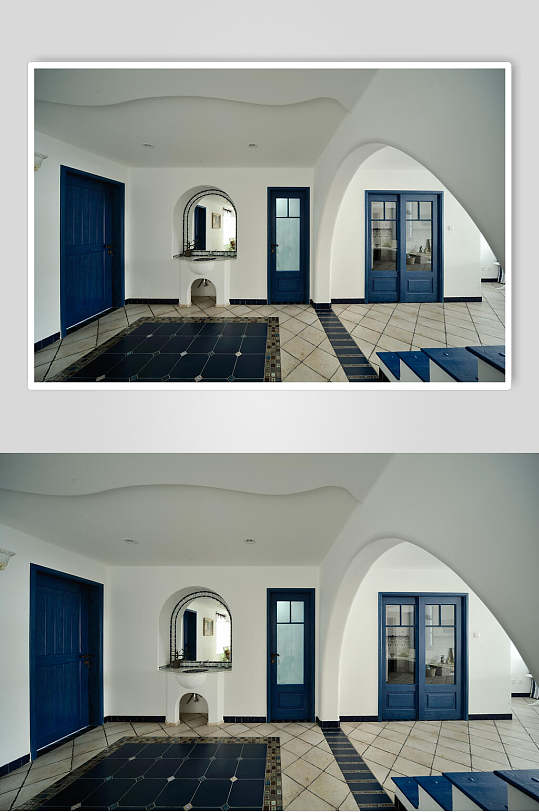 时尚门框瓷砖复式跃层室内设计图片