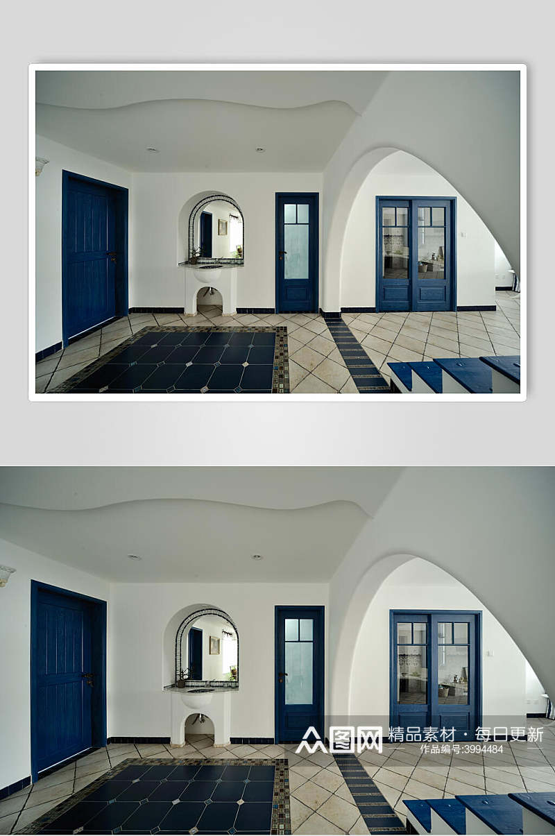 时尚门框瓷砖复式跃层室内设计图片素材