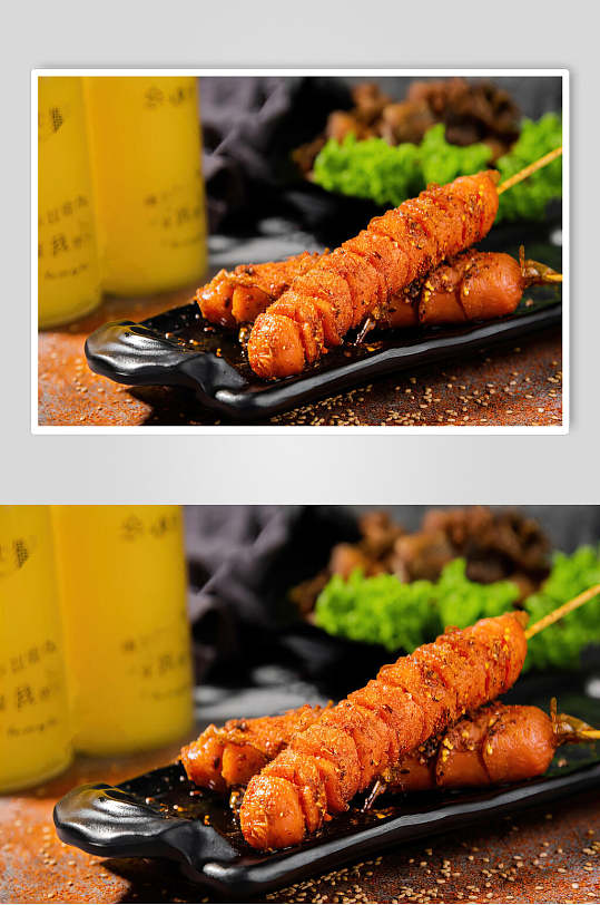 烤香肠烤串烧烤图片