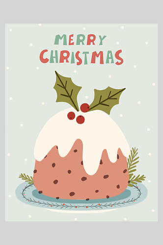 蛋糕圣诞节插画海报