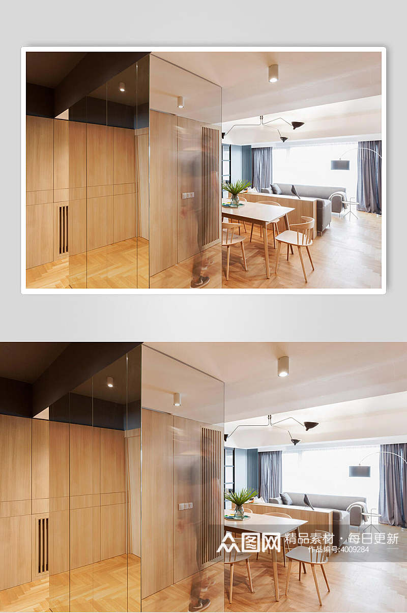 柜子黄色创意高端桌子日式三居图片素材