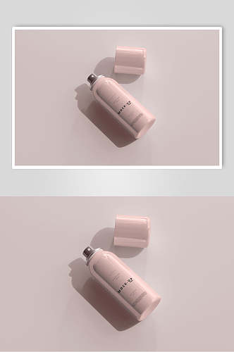 喷口带盖粉色化妆品喷雾瓶样机