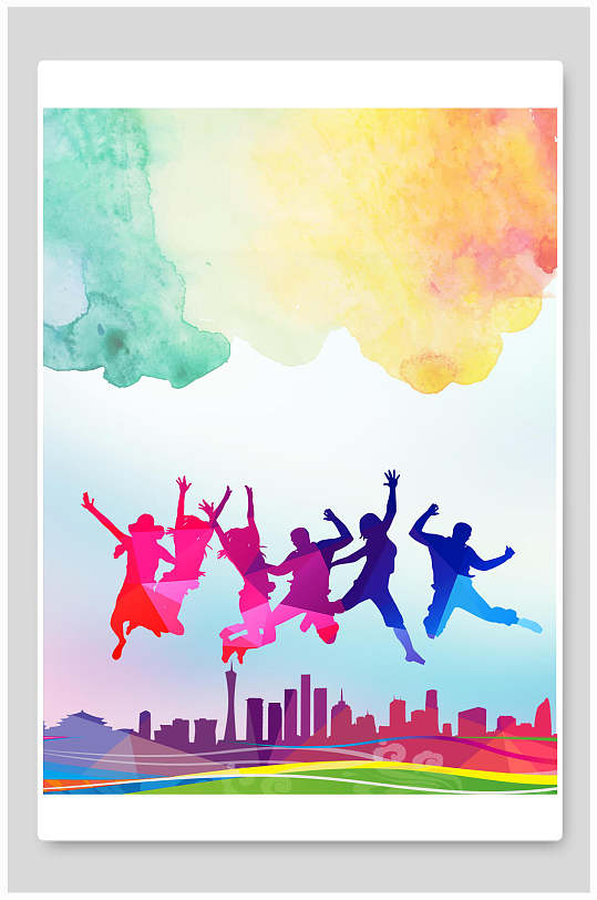 青春背景水墨图片-青春背景水墨素材下载-众图网