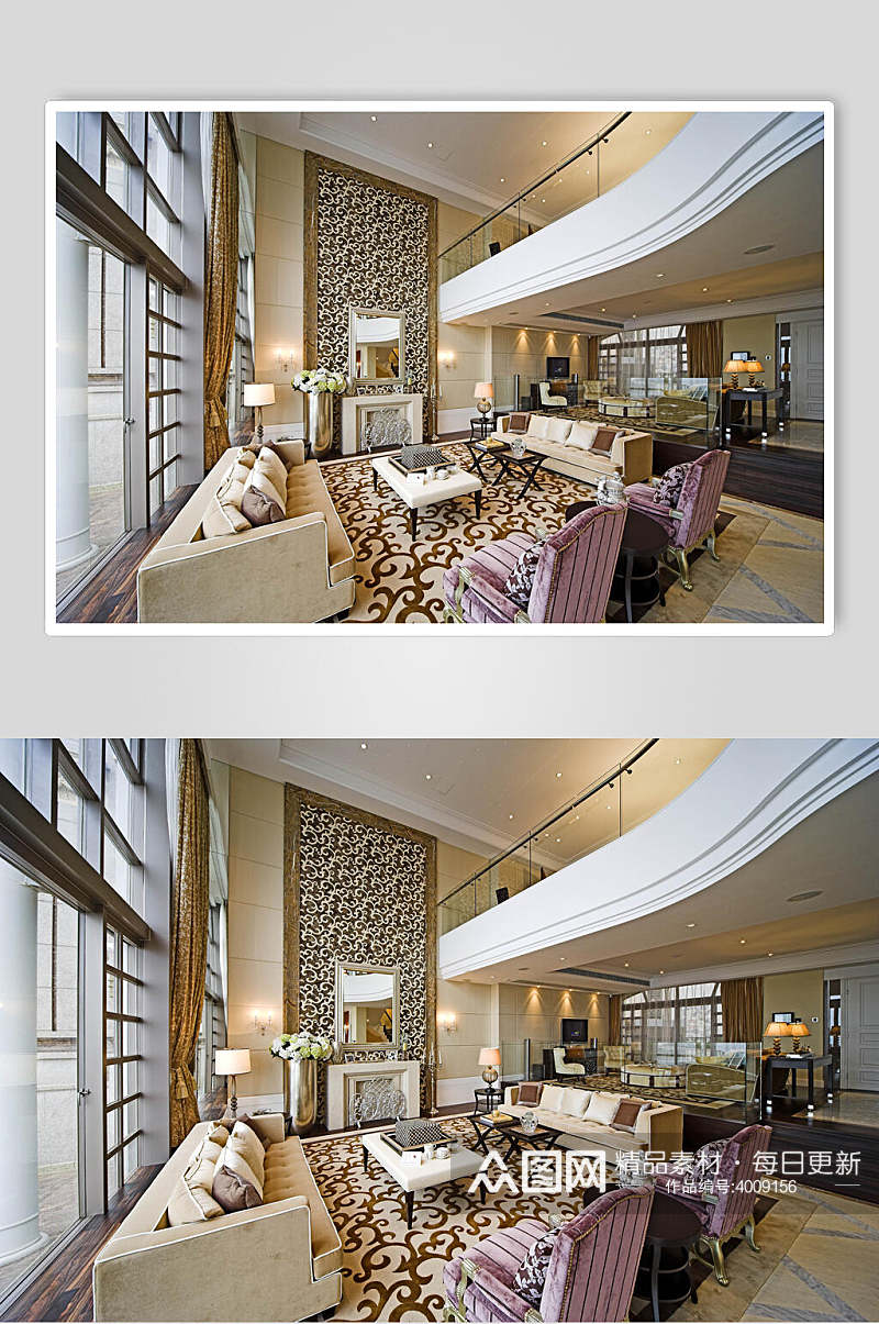 沙发创意高端地毯黄色欧式别墅图片素材
