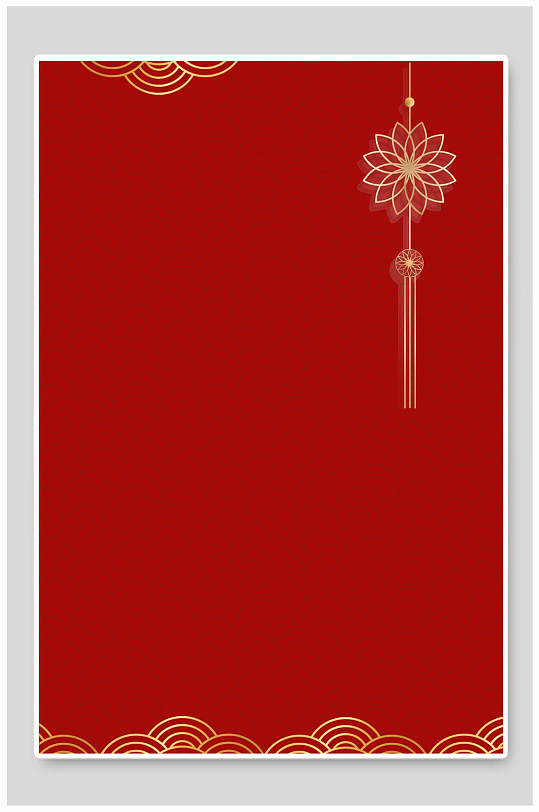 高端祥云花纹红色新年背景