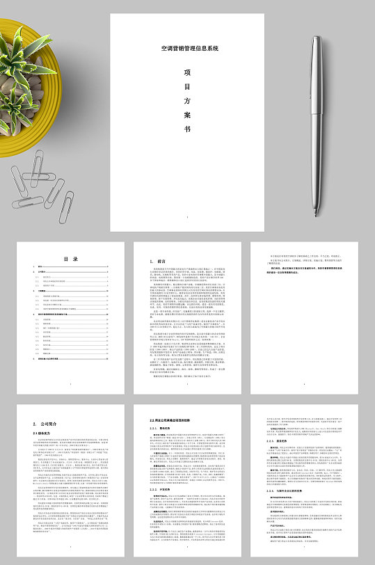 空调营销管理信息系统项目方案书WORD-众图网