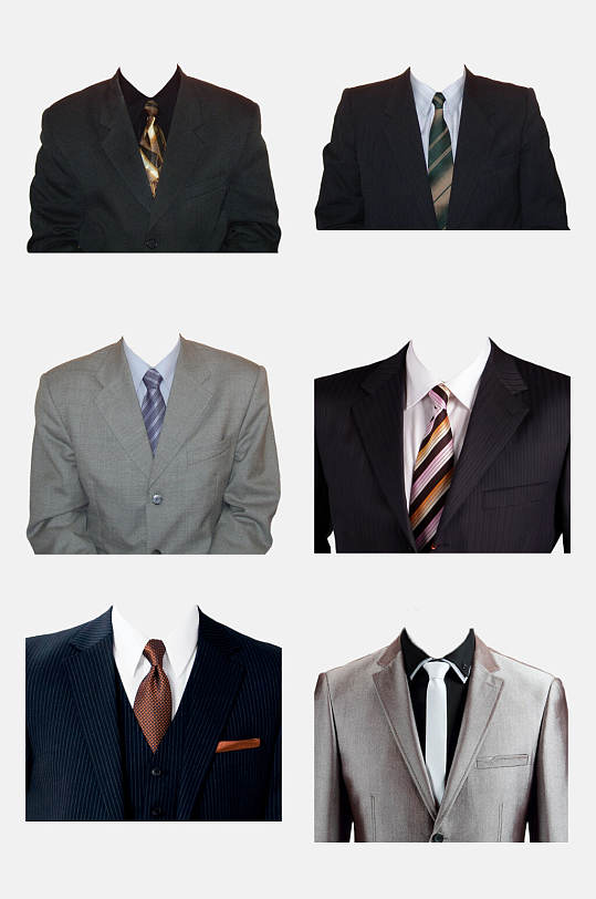 经典男士正装半身照正装照免抠素材