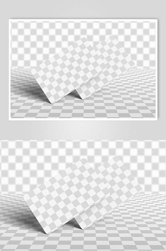 线条方格正视图灰色英航卡样机