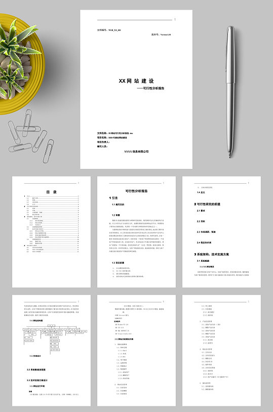 XX网站建设可行性分析报告WORD