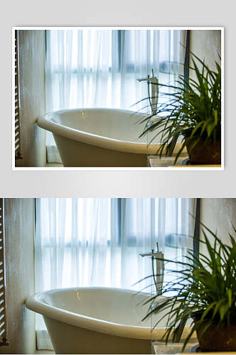浴室浴缸复式跃层室内设计图片
