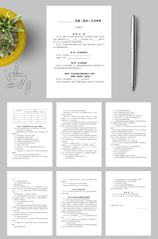 XX有限责任公司章程WORD-众图网