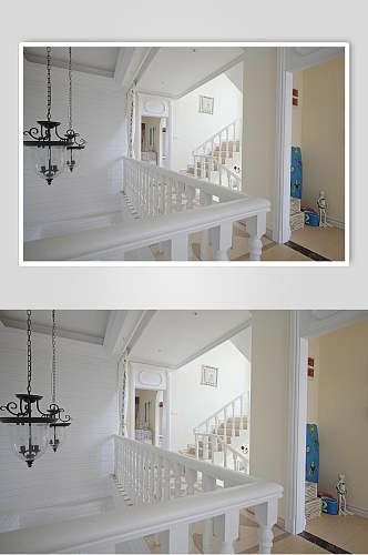 可爱楼梯吊灯可爱优雅别墅家装图片