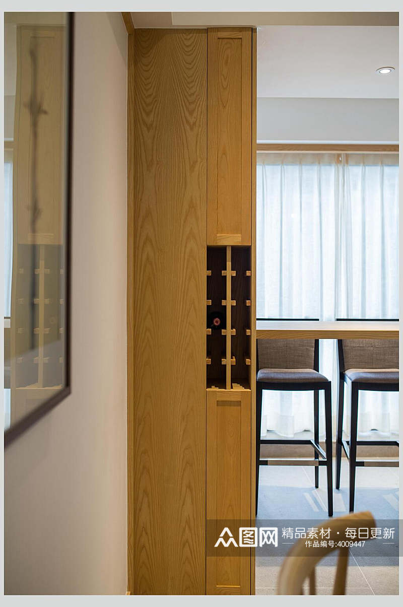 木质柜阳台椅子新中式二居室图片素材