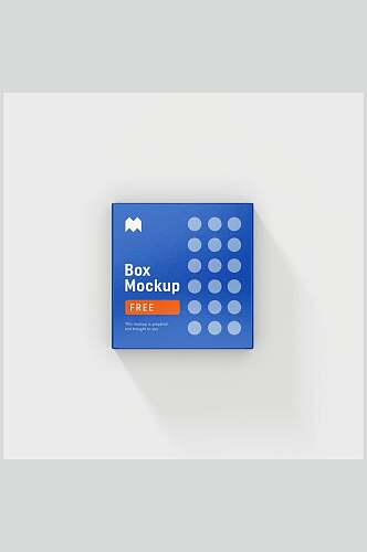 蓝色纸盒包装样机