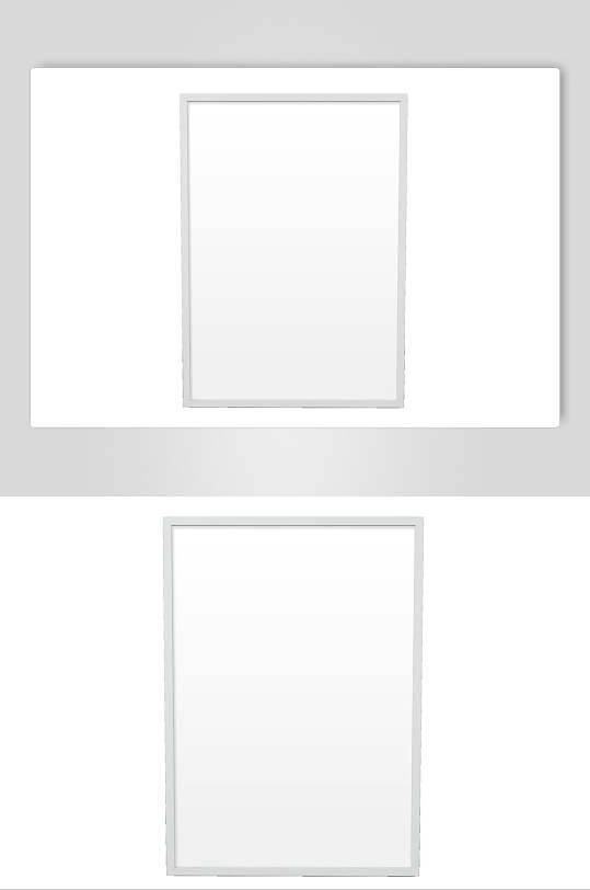 长方形留白背景墙挂画相框样机
