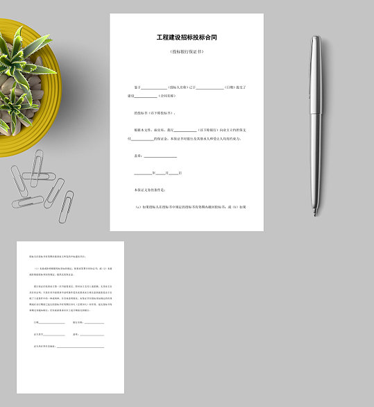 工程建设招标投标合同投标银行保证书WORD