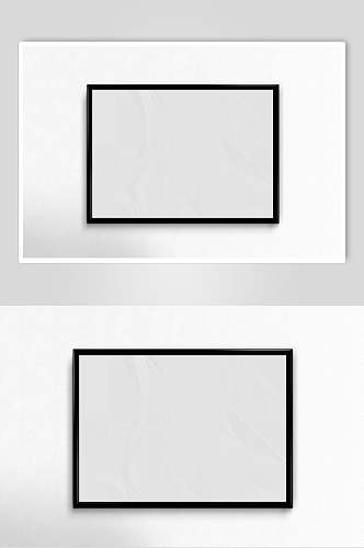 长方形留白背景墙简约相框样机