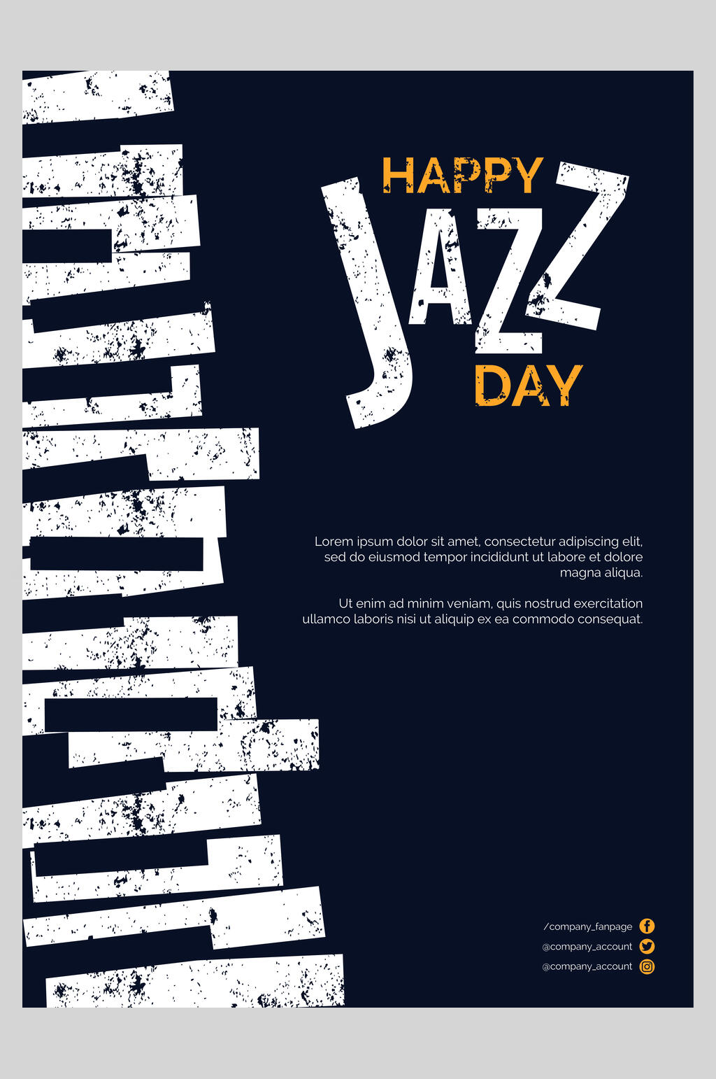 JAZZ音乐矢量海报素材