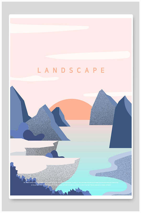 风景矢量插画立即下载立即下载山峰高端手绘蓝水墨山水画矢量素材立即