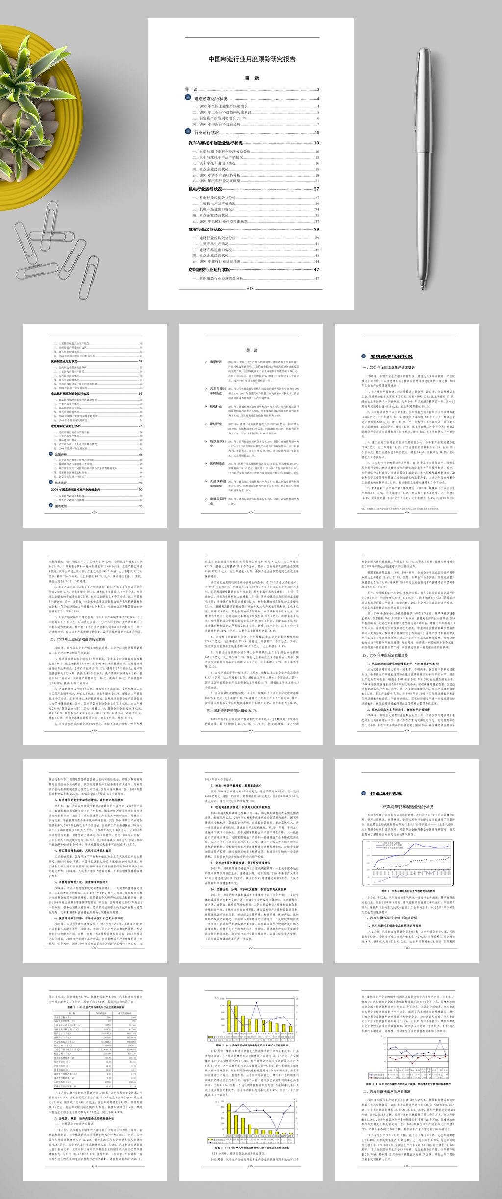 中国制造行业月度跟踪研究报告WORD素材