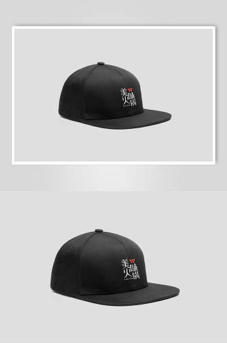 黑色帽子品牌VI样机
