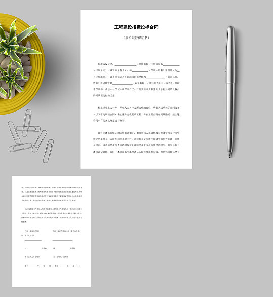 工程建设招标投标合同履约银行保证书WORD