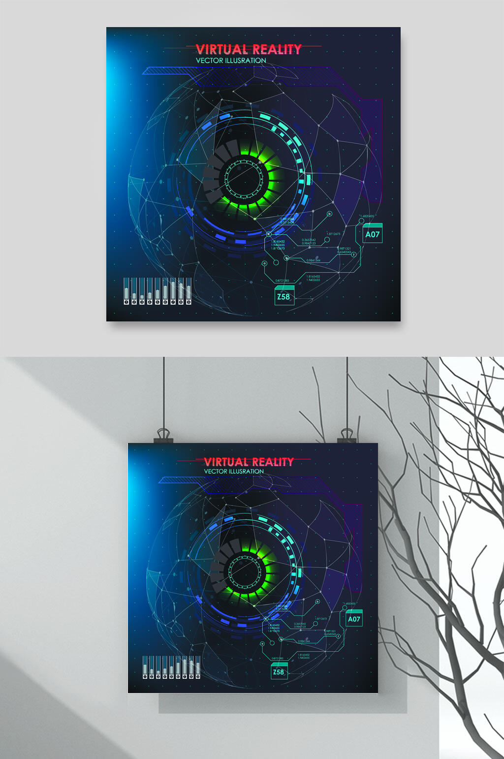 精美梦幻科技星球互联网矢量素材素材