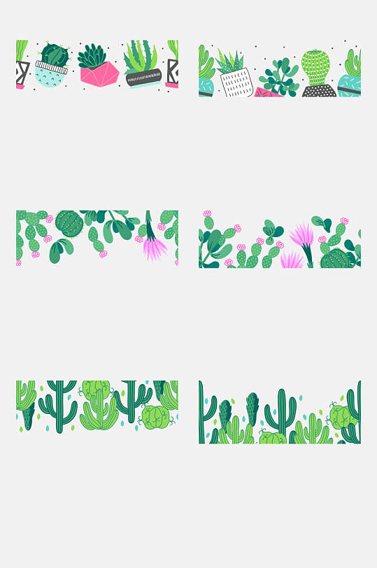 绿植手绘仙人掌免抠素材