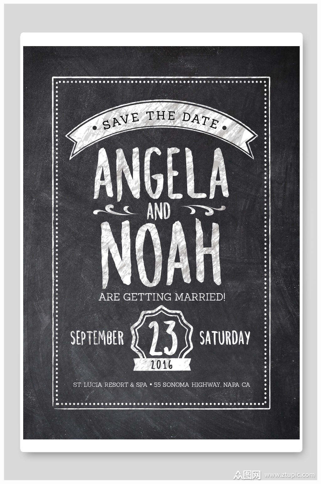 复古粉笔黑板海报素材