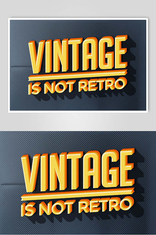 时尚黑金清新复古立体文字设计素材