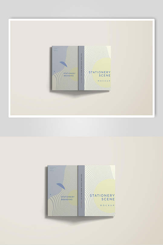 课本设计封面精装书籍样机