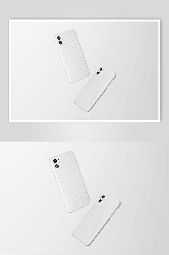 悬空灰白大气高端苹果手机壳样机