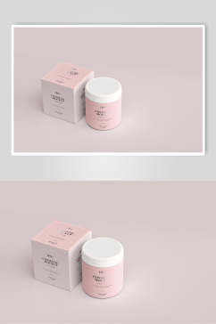 盒子粉色圆形方形大气化妆品样机