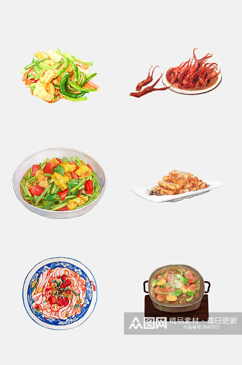 创意川菜美食免抠素材素材