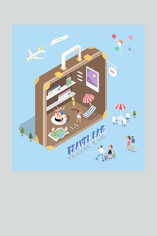 简约创意气球空间感