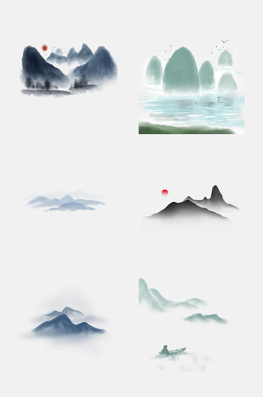 水墨山峰山脉图片-水墨山峰山脉素材下载-众图网