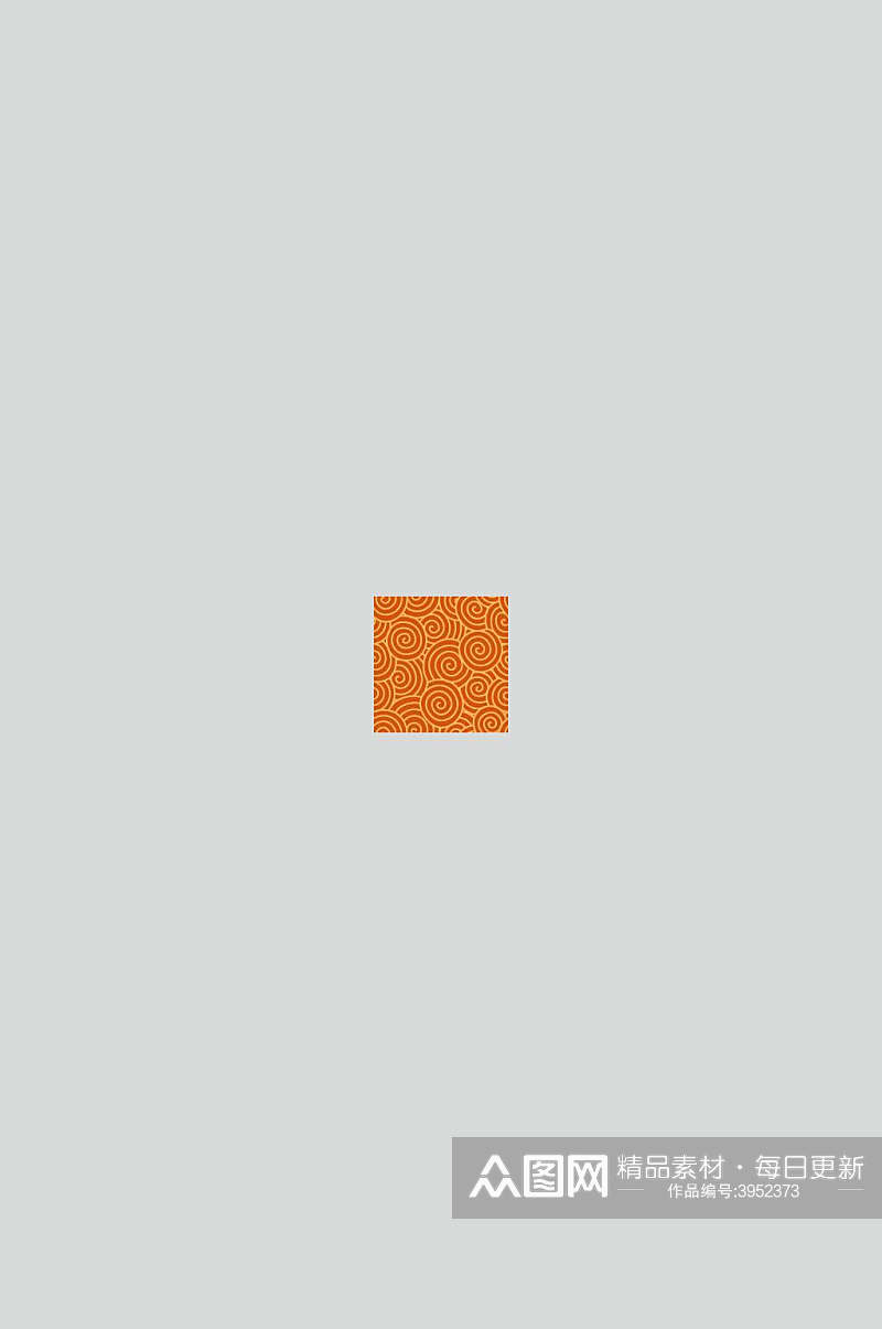 橘色中式花纹边框素材素材
