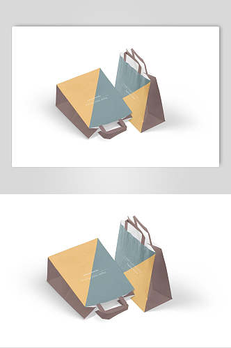 创意礼品礼物袋品牌包装盒样机