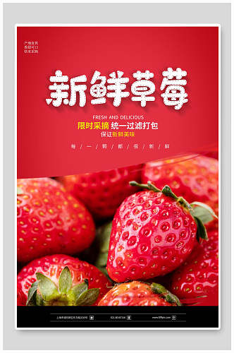 精美草莓海报