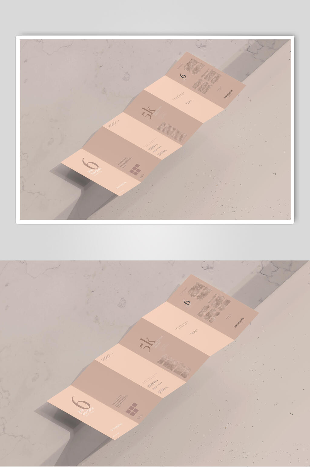 黄色数字大气高端清新折页展示样机素材
