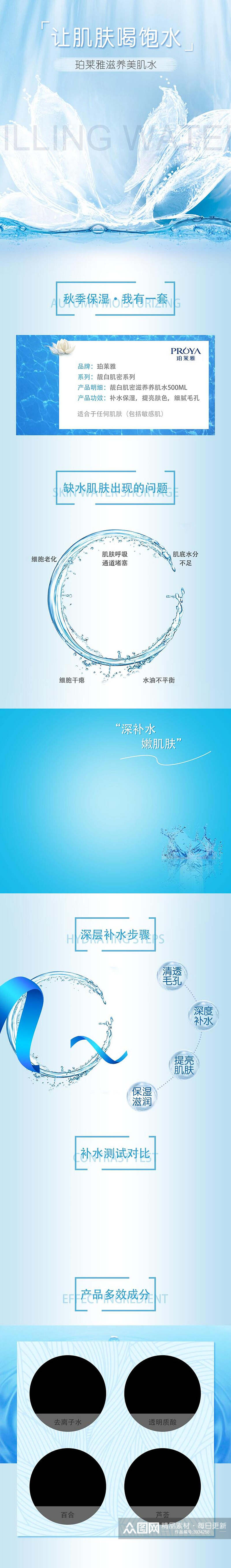 大气秋季保湿美妆护肤电商详情页素材