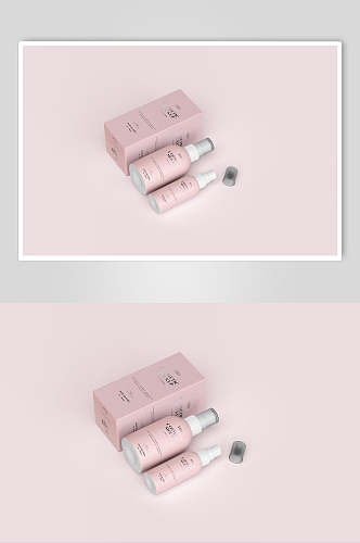 粉色创意化妆品样机