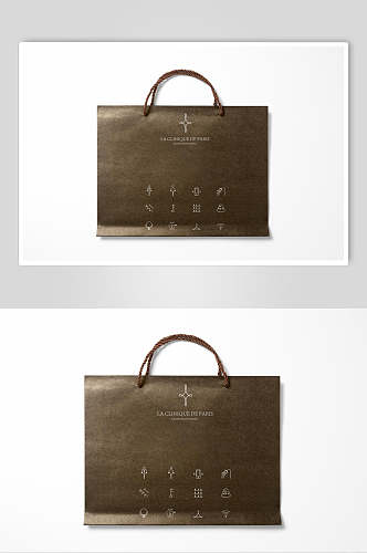创意图标礼品礼物袋品牌包装盒样机